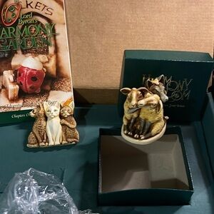 Harmony Kingdom Car Pin and Lamb chops trinket box